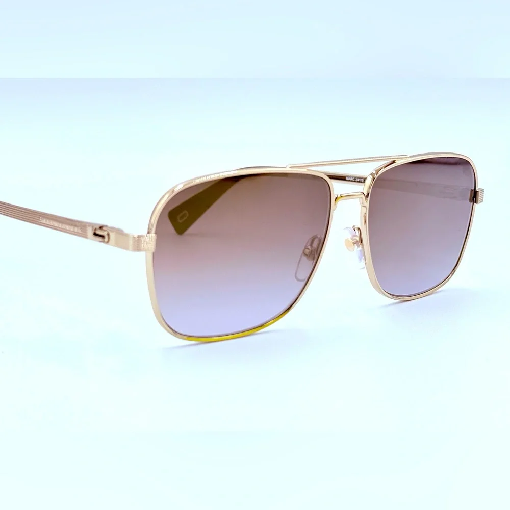 Marc Jacobs MARC 241/S Gold Fashion Aviator Sunglasses 59-15-145 J5G GOL
